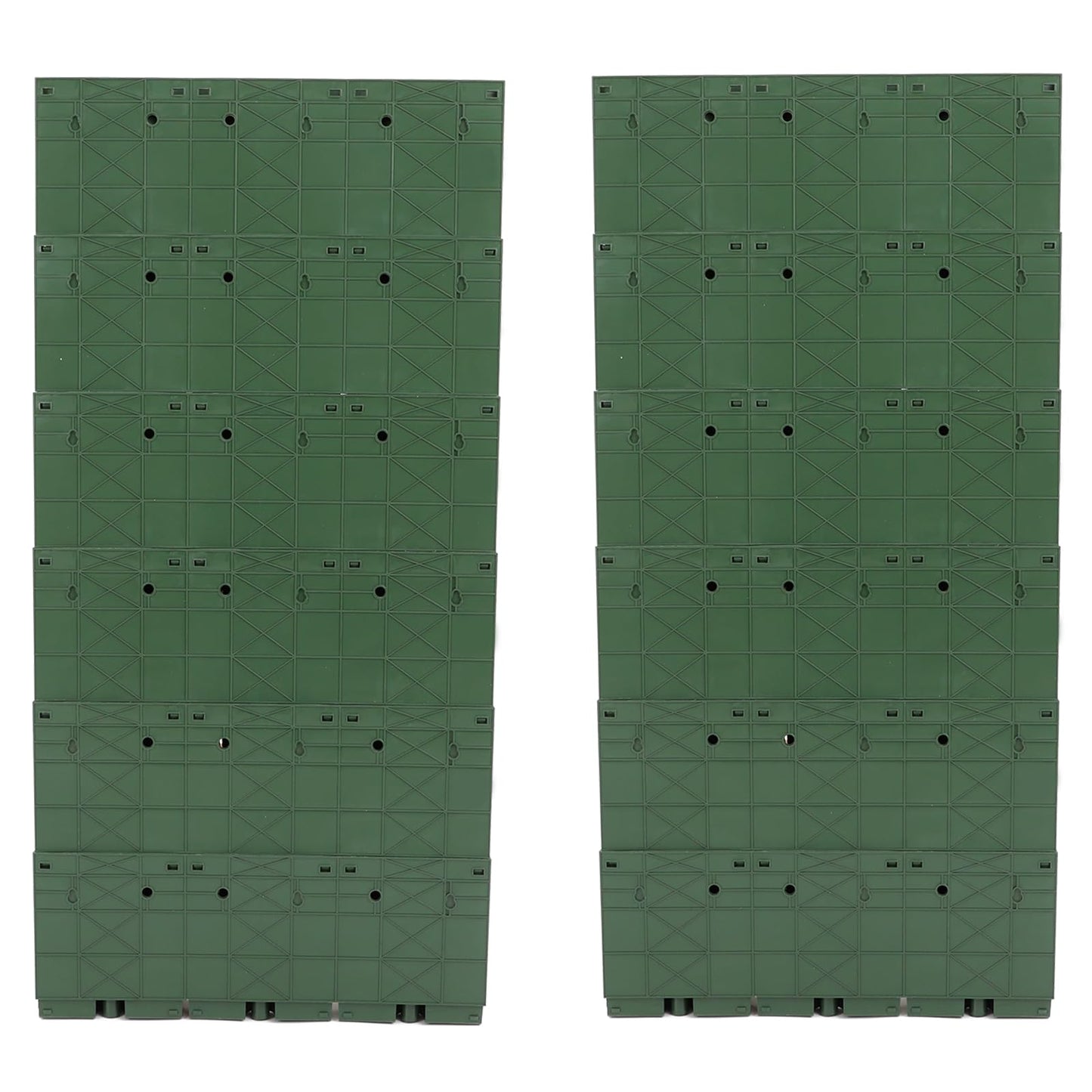lxrnqcey Vertical Wall Planter, Wall-Mounted Flower Pot Holder with 36 Pots, Outdoor Wall Planter System, Hanging Vertical Wall-Plant for Yard Garden Balcony Home Decoration (Army Green)