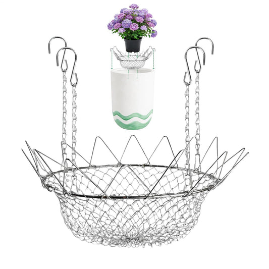 Adjustable Planter Insert,Rustproof Stainless Steel Riser - Adjustable Planter Insert,for Outdoor Indoor Potted Home Soil