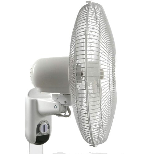 Hurricane Classic Oscillating Wall Mount Fan w/ 3 Quite Speeds, White, 16" - Corded Electric Air Cooling Unit w/ Easy Pull Cord Controls for Home, Grow Tents, Offices, Sheds, Studios, Garages & Dorms