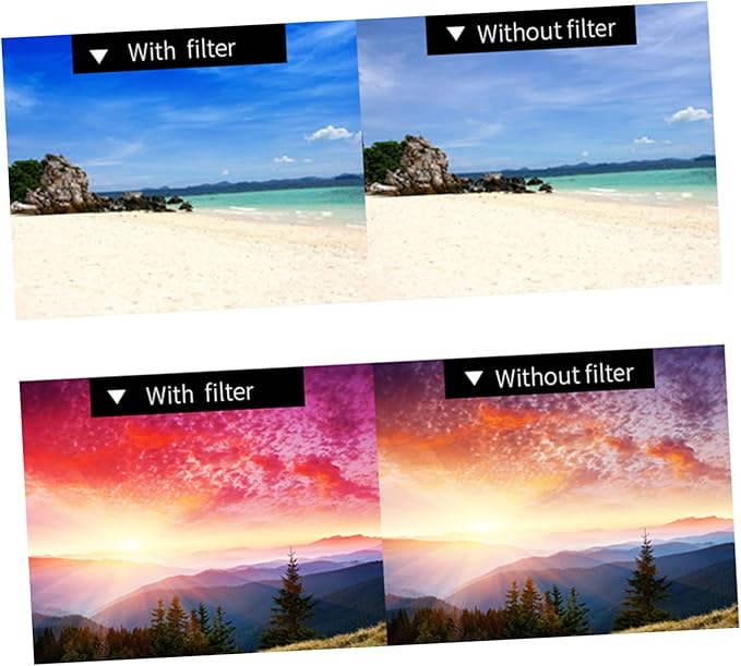 10pcs Colorful Sunset Light Films Filters for Lamps Smooth Light Transmittance Easy to Carry Create Stunning Effects for Photography and Decor