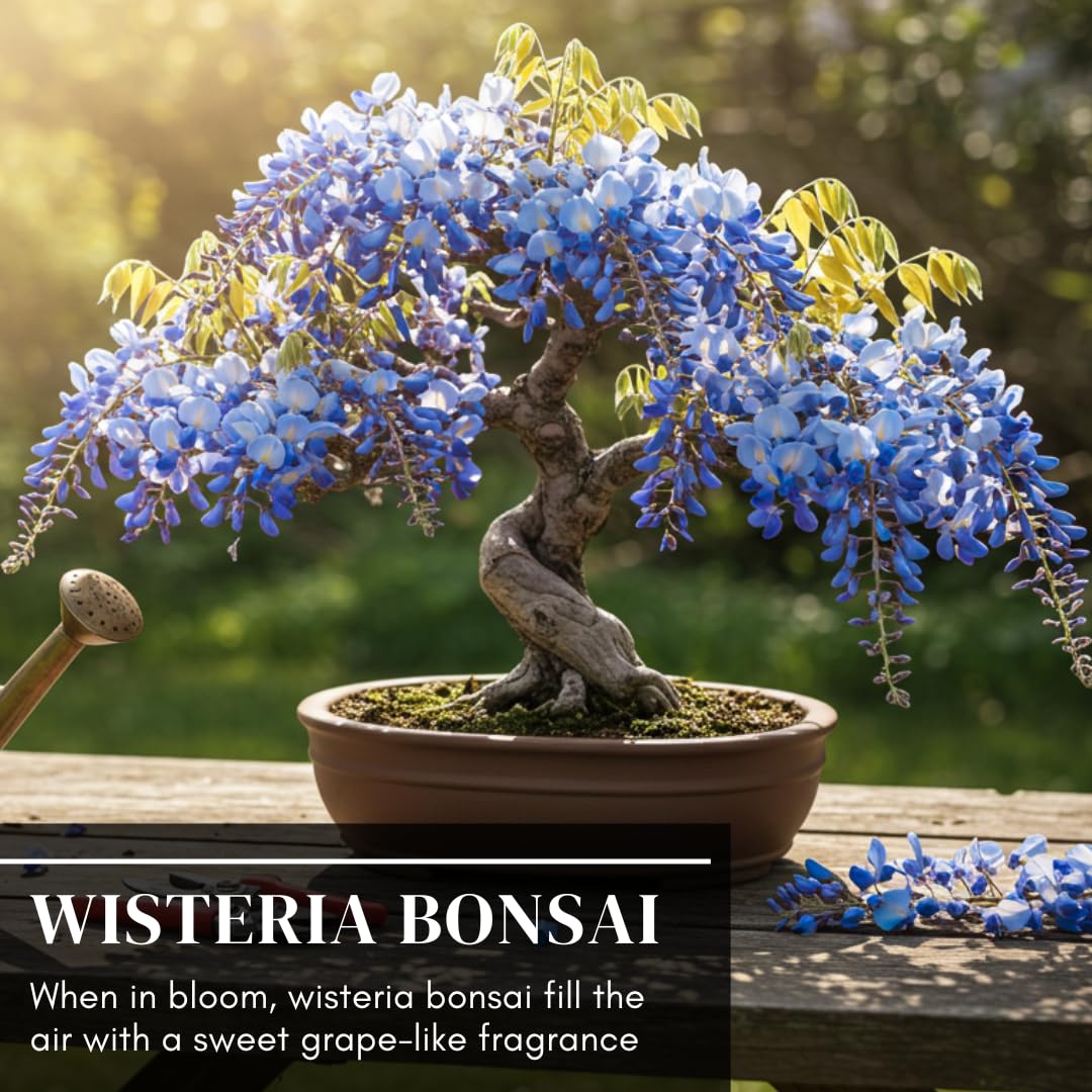 Blue Moon Wisteria Live Tree Seedling – 1 Healthy Plant for Planting – Fast-Growing Vine with Fragrant Lavender-Blue Blooms – Ideal for Trellises, Arbors, and Garden Landscaping