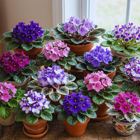 One Random African Violets Live Plant, African Violet Plant, House Plant Flower Home Decoration, 4 Inc Pot