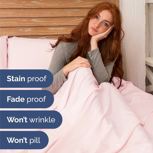 Comfy Twin Size 3-Piece Sheet Set by [Brand Name] | Breathable, Cooling Hotel Luxury Bedding - Deep Pockets, Soft, Wrinkle-Free - Lavender Pink