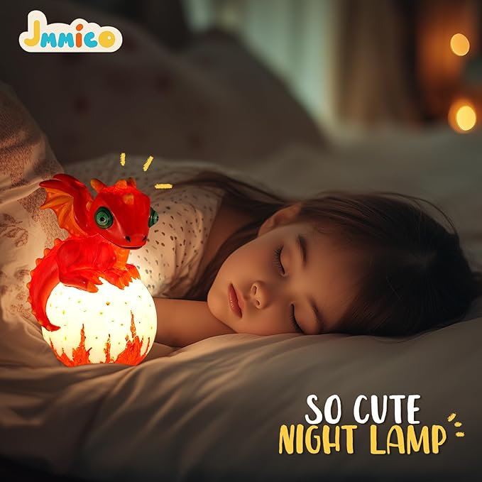 JMMICO Paint Your Own Dragon Lamp Craft Kit, Dragons Crafts DIY Night Light, Dragon Gifts for Girls Boys, Arts and Crafts for Kids Ages 8-12, Easter Basket Stuffers, Painting Kit for Kids 6+