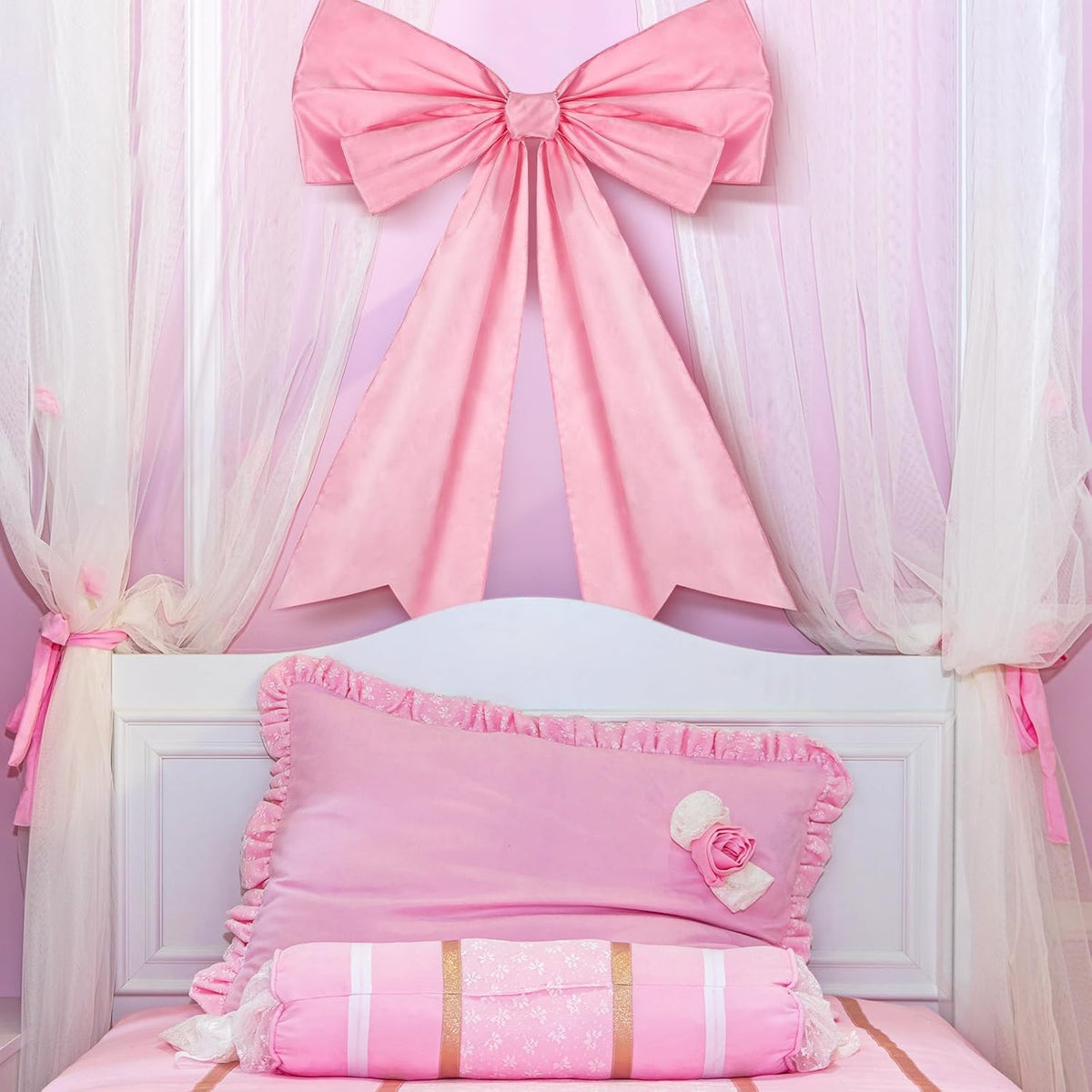 Skiennix Large Pink Coquette Bow - 27.6 x 21.7 Inches | Perfect for Birthdays, Bachelorette Parties & Weddings