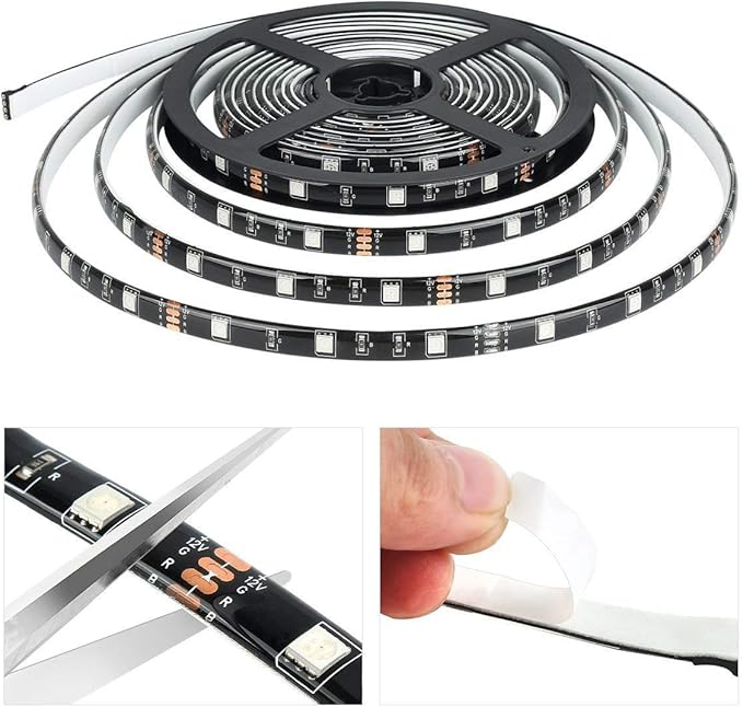 MIHEAL Led Strip Lights Kit 32.8 Ft (10m) 300leds Waterproof 5050 SMD RGB LED Flexible Lights with 44key ir Controller and Power Supply for Home,Kitchen,Trucks,Sitting Room and Bedroom Decoration.