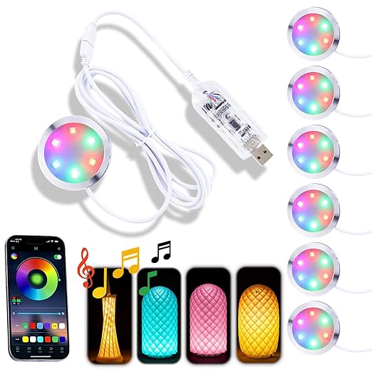 6Pack Upgrade APP Led Lamp Kit MH001 for Bambu Lab 3D Printer Light, 3D Printer Accessories MakerWorld Models Lamp DIY 3D Print Valentine's Day Gift (6)