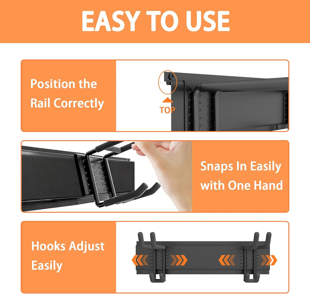 Ultrawall Garden Tool Organizer - 48 Inch Heavy Duty Wall Mount for Tools | 400lb Capacity