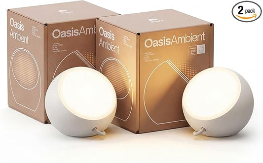 Oasis Smart Ambients Lights – Adaptive Circadian Lighting, App-Controlled, No Hub Required, Controlable Warm-to-Daylight Tones (2-Pack)