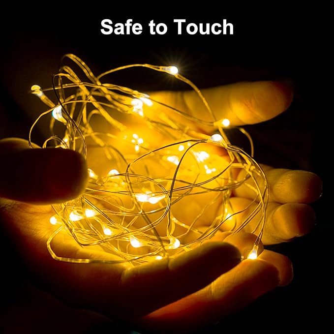 ZGWJ Fairy Lights Battery Operated, 12 Pack Warm White Twinkle String Lights 20 LED 7FT Waterproof for Bedroom Decor, Halloween, Christmas, Party Indoor and Outdoor Decoration