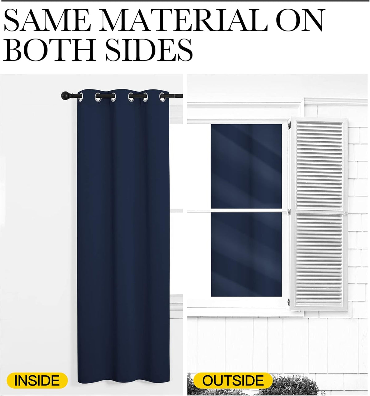NICETOWN Blackout Curtain Panels - Energy Saving Thermal Insulated Drapes | Navy, 42 x 50 Inches (1 Pair)