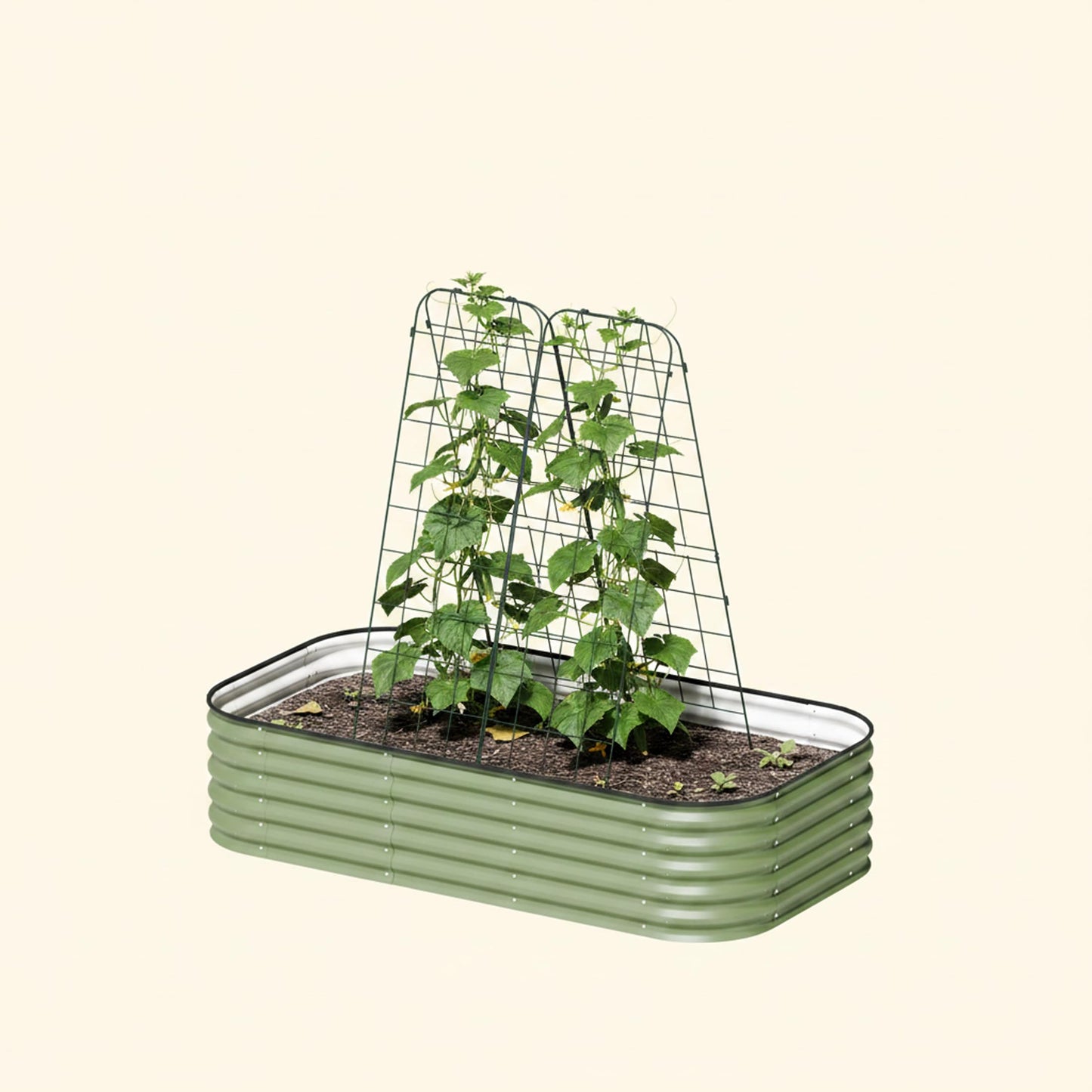 Vego Garden A-Frame Trellis Cucumber Cage for Garden & Pots, Rust-Resistant Tomato Stakes Heavy Gauge Plant Cage Trellis Support for Climbing Vegetables Plants