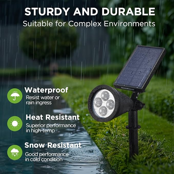 InnoGear Solar Lights Outdoor Waterproof Christmas Halloween Solar Garden Light for Outside Yard Landscape Lighting Pathway Spot Lights Spotlight Wall Light Auto On/Off, 2 Pack (Red and Green Light)