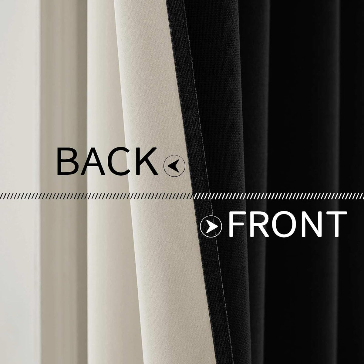MIULEE Blackout Curtains - 100% Linen Texture Thermal Insulated Drapes | 52x54 Inch (2 Panels)