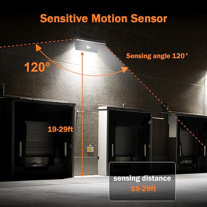Solar Outdoor Wall Lights 2 Pack,Motion Sensor Waterproof Dusk to Dawn Solar Porch Wall Mount Lamp Black Modern Exterior Light Fixture 3000K 5W for Garage House Patio