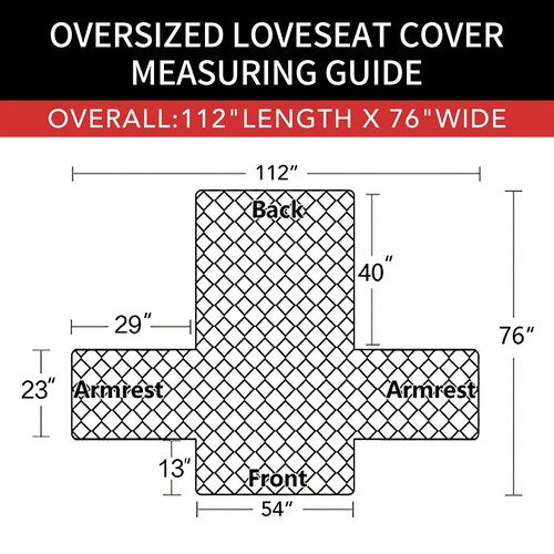 Easy-Going Sofa Slipcover Reversible Loveseat Sofa Cover Couch Cover for 2 Cushion Couch Furniture Protector with Elastic Straps for Pets Kids Dog Cat (Oversized Loveseat, Orange/Black)