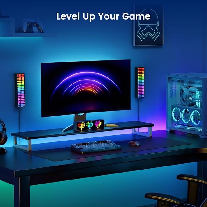 YEELIGHT Cube Smart Lamp, 16 Million Colors Option LED Cube Lamp, Dynamic Lighting, Music Flow, Clock, Text & Emoji Modes, WiFi Connected, APP Control Desk Lighting for Kids Room, Relaxation