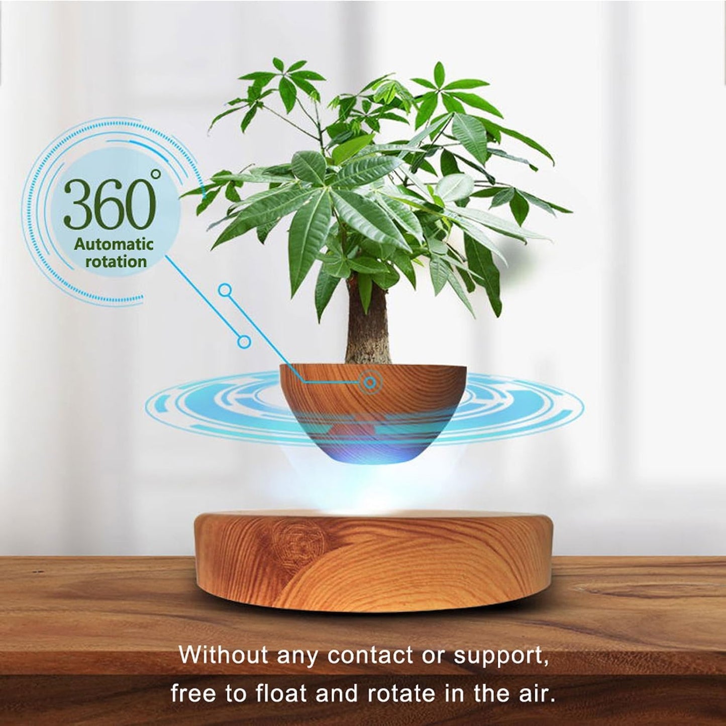 LMingKun Planting Flower pots,Levitating Plant Pot,Magnetic levitation,Floating Plant Pot,Floating Plant,Hanging Flower pots,Suspendded Flowerpot,Hanging planters for Indoor Plants
