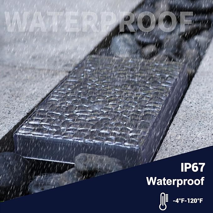 1 Pack Solar Paver Lights Outdoor – 6×9 Inch Waterproof IP67 Recessed Solar LED Paver Lights, Heavy Duty, Warm White 3500K for Driveway, Pathway, Patio & Garden