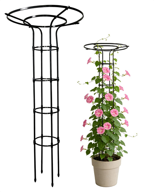 Garden Trellis for Climbing Plants - 71-Inch Adjustable Metal Plant Trellis for Indoor & Outdoor Potted Plants, Heavy Duty Trellis for Hoya, Roses, Vines