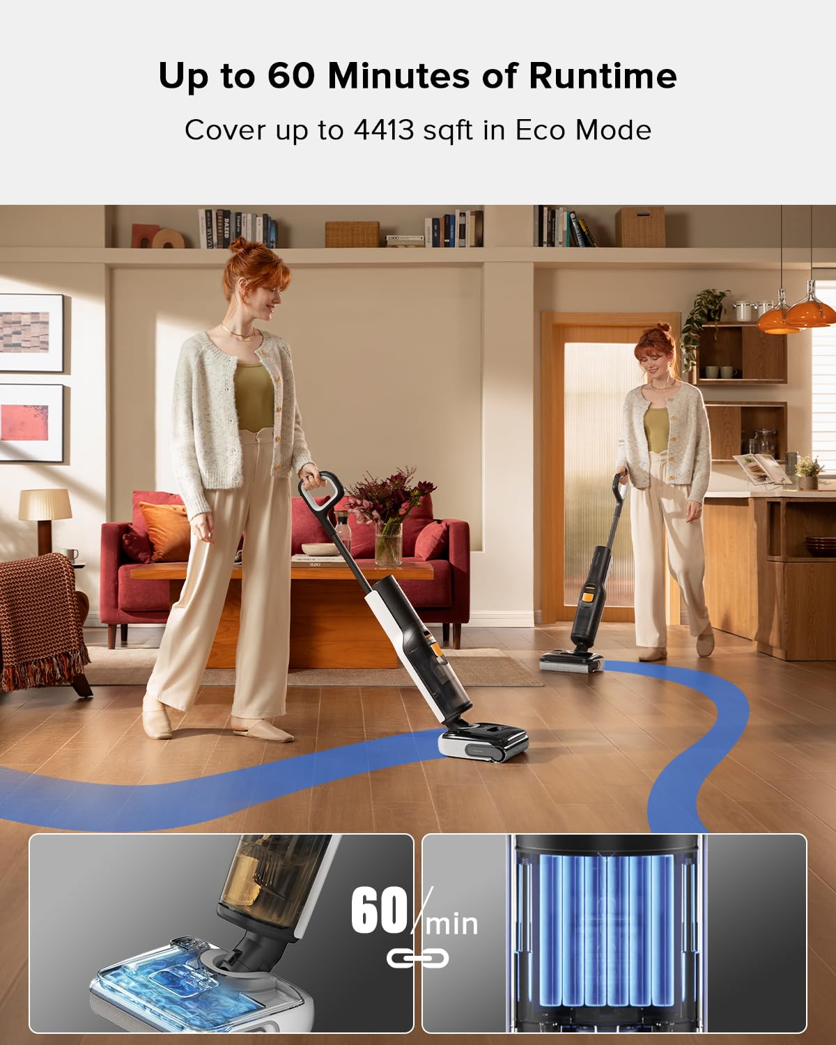 Roborock F25 BX Wet Dry Vacuum Cleaner - Cordless All-in-One Mop with 20000Pa Suction & Self-Cleaning