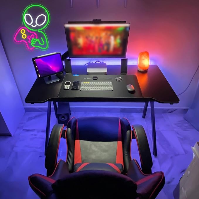 LUCUNSTAR Game Alien Neon Sign Gaming Dimmable Led Neon Lights for Wall Decor Game Room USB Powered For Man Caves Club Gamer Lover Teens Bedroom Home Decor Boys Gift