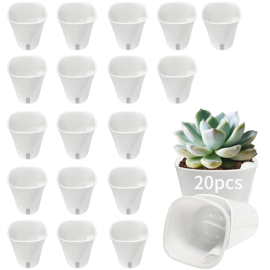3" Self Watering Pots,20 Sets Self Watering Planter Pots for Indoor Plants with Water Level Indicator and Multiple Vents,Self Watering Planters,Self Watering Plant Pot for House Plants,Flowers,Herbs