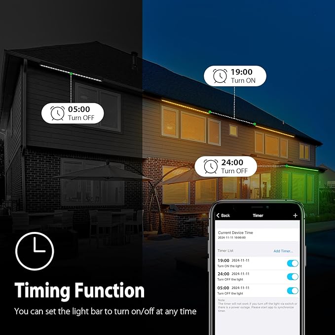 Smart LED Wall Washer Light, 168W RGB+CW Color Changing Linear Light Bar with Group and Individual Control, Music Sync, Timing, 120VAC Dimmable Smart Uplight for Outdoor & Indoor Lighting Projects