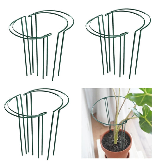 12 Pack 15.8 Inch High Plant Stake,Garden Plant Support,Half-Round Peony Cage Plant Ring Hoop