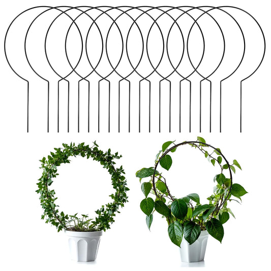 10 Pcs Small Trellis for Climbing Plants, Indoor Outdoor Plant Trellis, Circle Trelli Plant Supports for Potted Plants Vines Hoya Flower Topiary Frames
