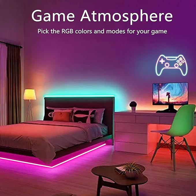 32.8FT Neon Rope Lights,Flexible Led Rope Light Control with App/Remote,Multiple Modes,Music Sync,IP65 Outdoor RGB Led Strip Lights Waterproof