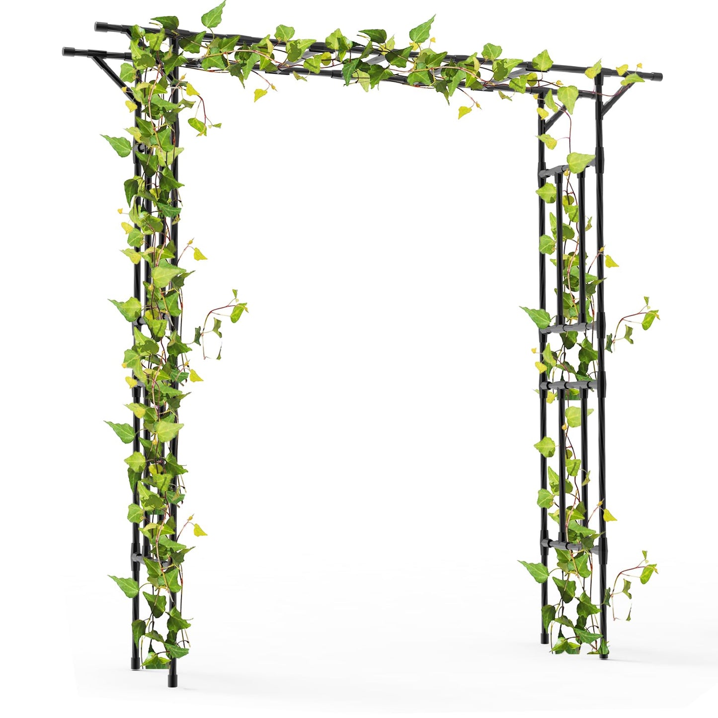 Garden Arch Trellis - 79" L x 86" H Supersize Flattop Garden Arch - Garden Trellis for Lawn, Party, Ceremony Wedding Decoration (Pipe Diameter - 20MM)