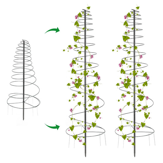 Trellis for Climbing Plants Outdoor,2 Pack Plants Trellis 44 inch Support Metal Garden Trellis for Plants Flowers Light Vegetables Vine Support