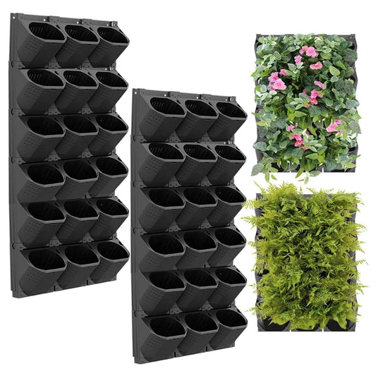 Wall-Mounted Raised Garden Planter Box Kit, 36 Packs, Elevated Self-Watering Hanging Planters for Flowers, Herbs, and Vegetables, Indoor/Outdoor Use
