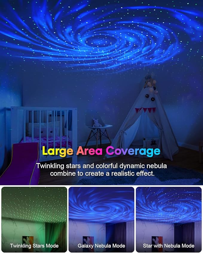 Star Projector Galaxy Light, Galaxy Projector for Bedroom with APP Remote Control, Timer - Night Light Projector for Kid Adult Aurora Light Projector Decorations Wedding Club Decor