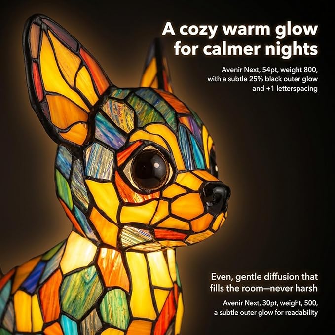 Rainbow Puppy Lamp Stained Glass Dog Night Light 3D Retro Stained Resin Rainbow Pup Lights Charge Powered Table Lamp Puppy Glow Lamps for Home Bedroom Desk (F)