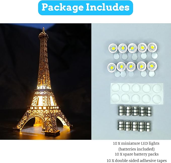Mini LED Lights, 10 PCS Small Spotlight Battery Operated Tiny SMD Lamp for DIY Craft & Creative Decor. Perfect for Miniatures, Displays, and Custom Projects (Pink-10)