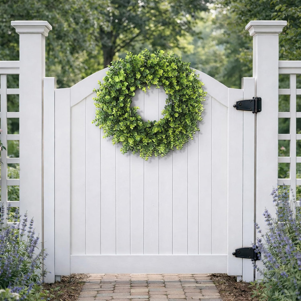 Regine Switzerland 26'' Boxwood Wreath - Artificial Leaves for Spring & Summer Home Decor
