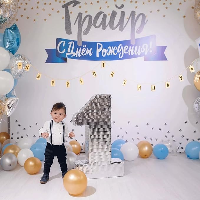 Happy Birthday Banner Lights - Vibrant LED Sign for Festive Celebrations, Versatile Party Decorations, Easy Setup, Battery-Powered Ambiance Maker