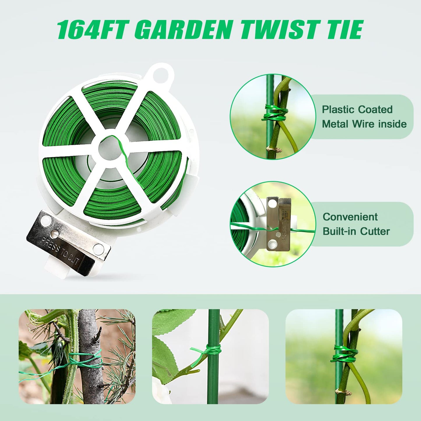 DoCred Cucumber Trellis, 2 Pack Metal Foldable A Frame Garden Trellis for Raised Bed Climbing Plants, Vegetables, Includes Plant Support Clips, Twist Ties, Plastic Ties, A Frame Trellis, Green