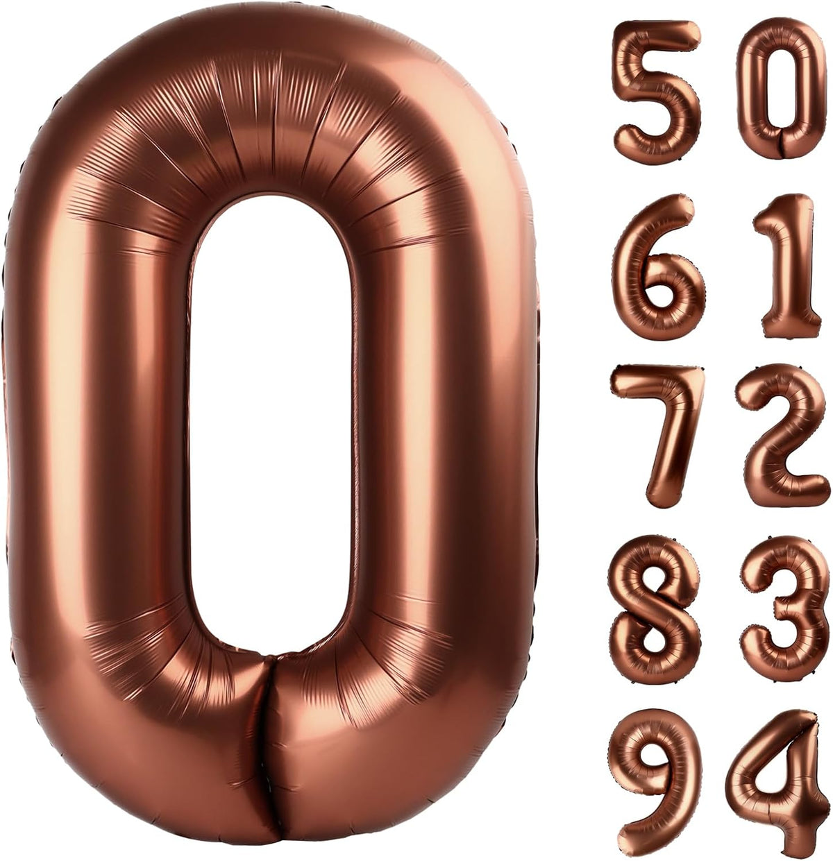 Number Balloons 40 Inch - Dark Brown 0 Balloon | Perfect for Birthday Party Decorations