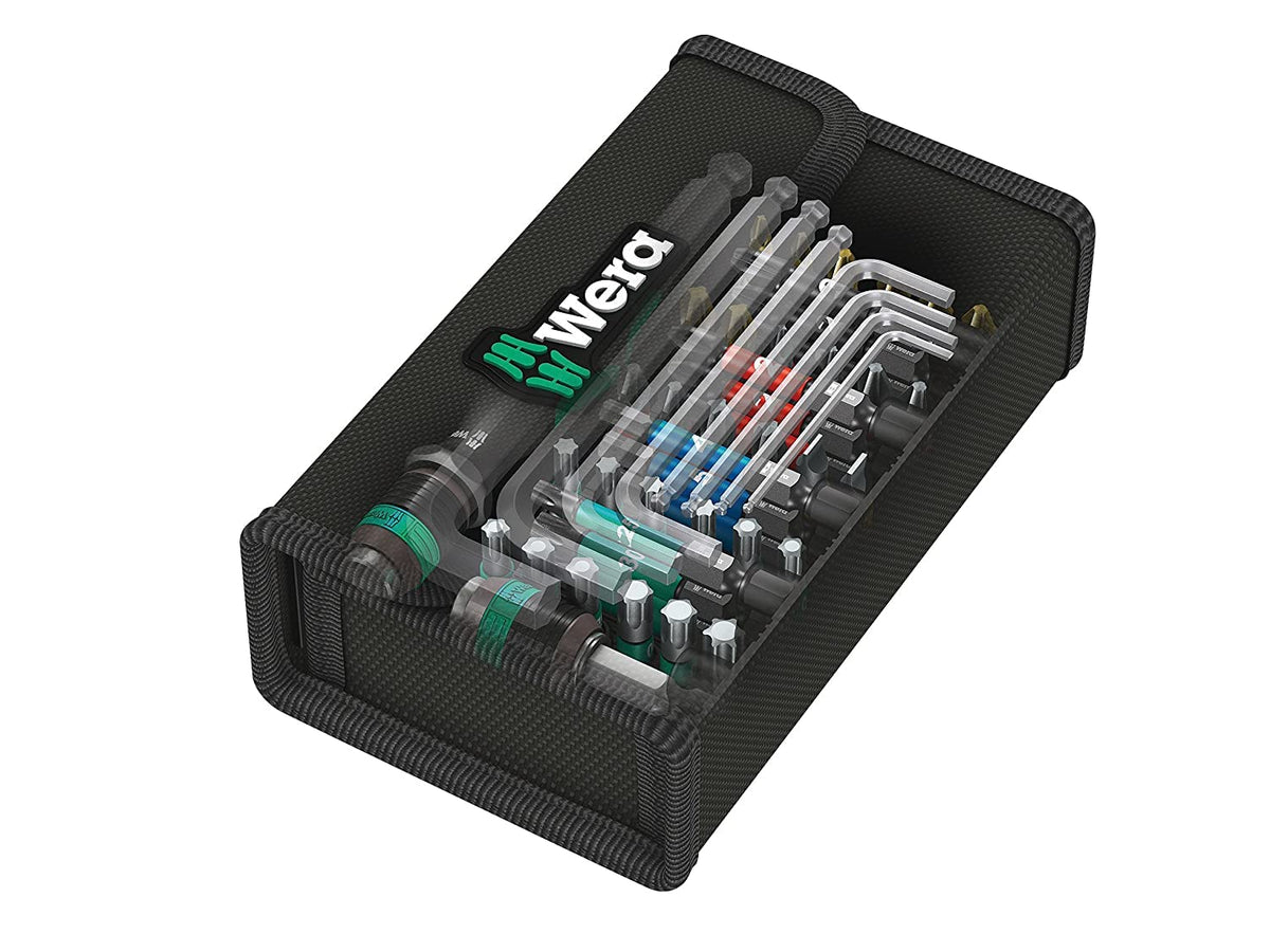 Wera 5057460001 | Kk 100 52-Piece Metric Compact Tool Pouch Set for Easy Organization