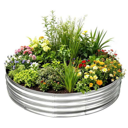 TATAANTY Galvanized Steel Planter Raised Bed - 12 Inch Raised Height 5FT (60 Inch) Large Portable Heavy Duty for Outdoor Backyard, Patio & Camping