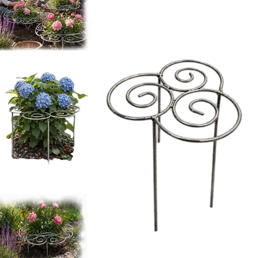 Metal Plant Support Ring for Garden, 2026 New Peony Cage Stand, Indoor Pots, Flower Hoop, Decorative Grow Through Rings, Heavy-Duty Flower Support Frame, Outdoor Orchid Clip (S(10.83in))