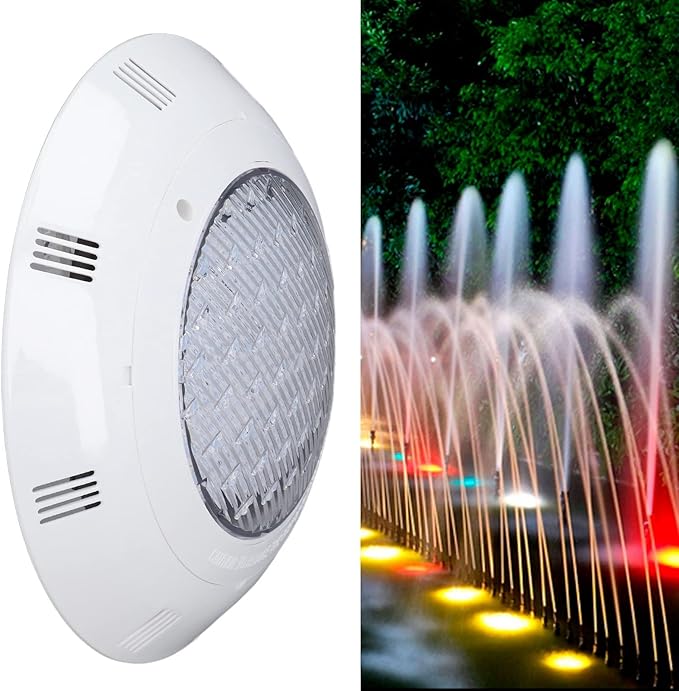 Luqeeg 25W 36W 45W Pool Lights, AC12V LED Underwater Light, Color Changing Submersible Lights with Remote Control for Patio Fountain Pond Garden, 10 RGB Lighting Effects (36W)