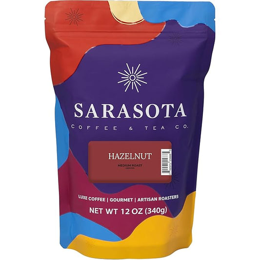 Hazelnut Ground Coffee | Hazelnut Flavored Coffee Medium Roast | Smooth Nutty Gourmet Flavored | Specialty Grade | 12 oz