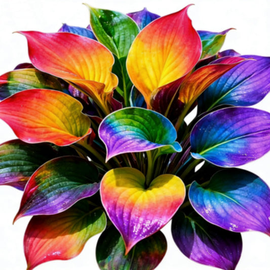 Colorful Large-Leaf Hosta – 4 Roots for Shade Gardens, Low Maintenance Landscaping & Indoor Decor