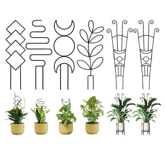 6(Six) Plant Trellis for Climbing Plants Indoor, 2(Two) Expandable Large Metal Trellis for Potted Plants and 4(Four) Trellis for Potted Plants