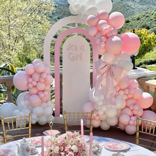Awenztech 12-Inch Light Pink Balloons | 50-Pack Pastel Latex Balloons for Parties & Celebrations