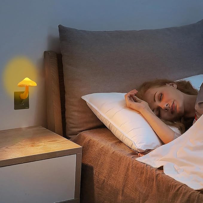 Night Light Cute Introducing The LED Smart Light with Motion Sensor,Mushroom nightlight Plug in, Bright Illumination, and Portable - Perfect Mushroom Lamp for Baby and Kids Night Light